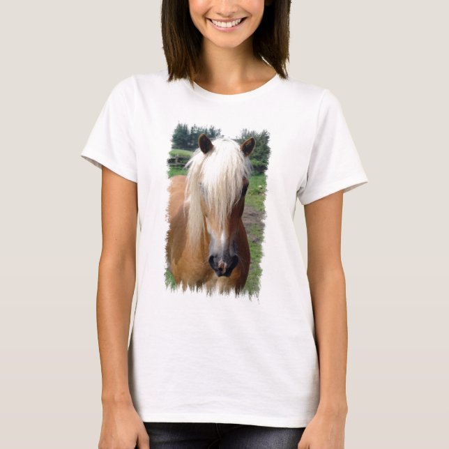 T-shirt Les dames quartes de cheval de palomino ont adapté (Devant)