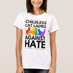 T-shirt Les Dames Sans Enfants En Chat Contre La Haine Vot