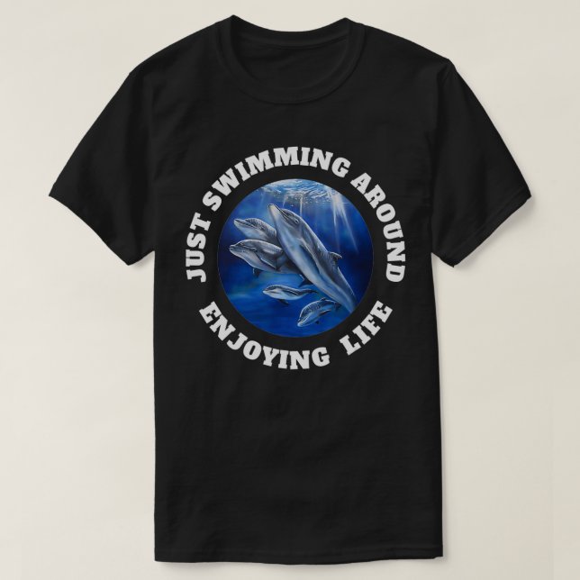 T-shirt Les dauphins de Bottlenose nagent (Design devant)