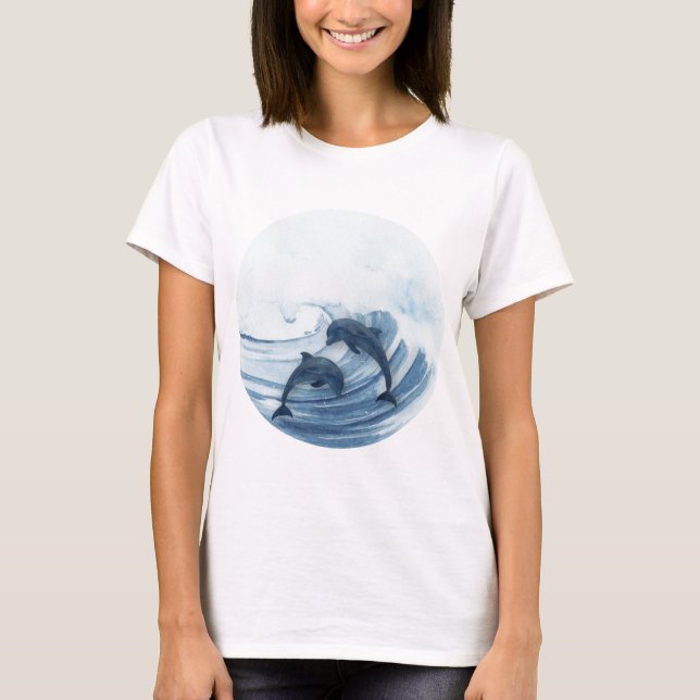 T-shirt Les dauphins plongeurs dans le surf (Devant)