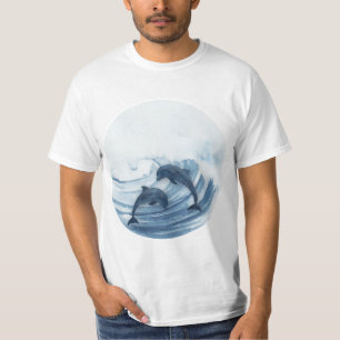 T-shirt Les dauphins plongeurs dans le surf