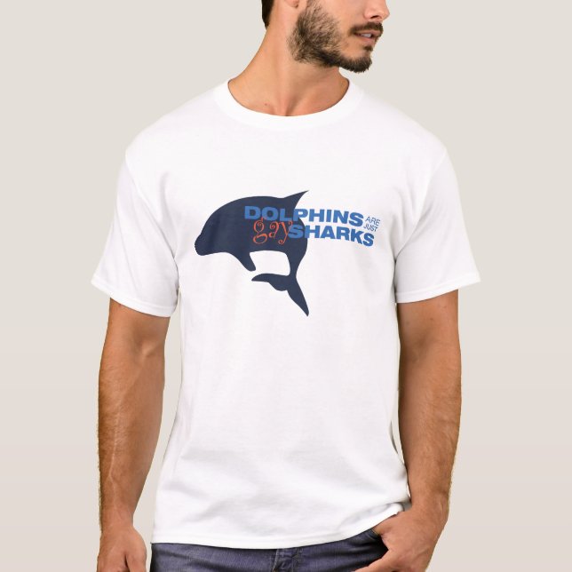 T-shirt Les dauphins sont juste les requins gais (Devant)