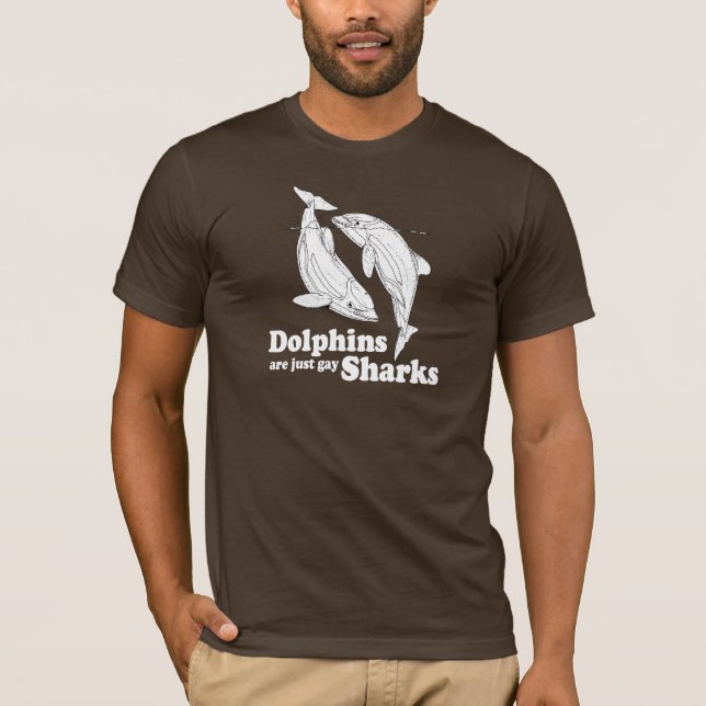T-shirt Les dauphins sont juste les requins gais (Devant)