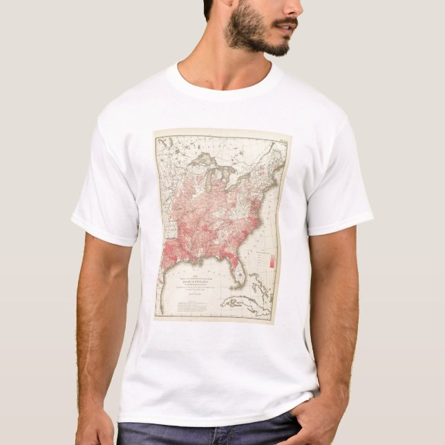 T-shirt Les décès malariques, lithographie statistique des (Devant)