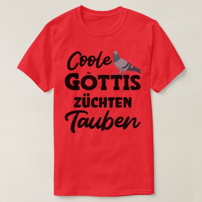 T-shirt Les déesses cool élevent pigeons pigeons pigeons f (Design devant)