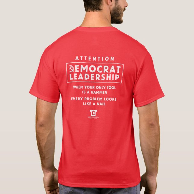 T-shirt Les démocrates veulent le marteau et la faucille p (Dos)