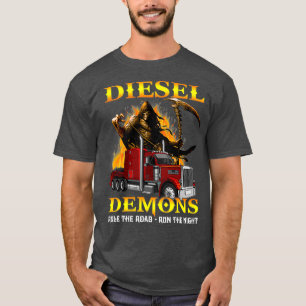 T-shirt Les Démons Diesel Régissent La Route Traversent Le