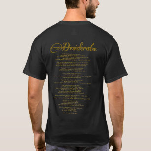 T-shirt Les desiderata "choses désirées "
