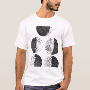 T-shirt Les dessins de Galilée des phases de la lune