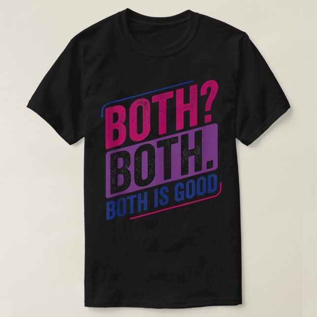 T-shirt Les Deux Bi Pride Bisexuel Bisexualité (Design devant)