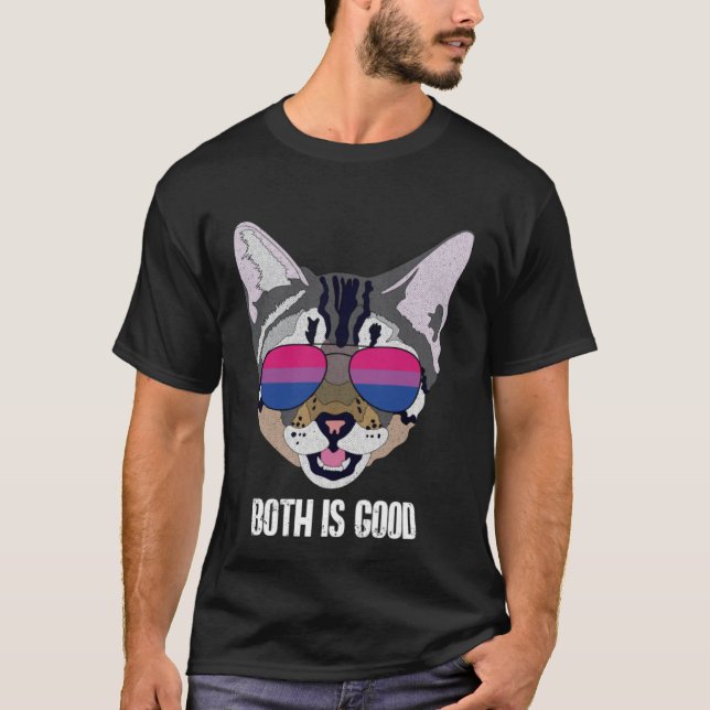 T-shirt Les Deux Est Bon Chat Bisexual Bi Pride (Devant)