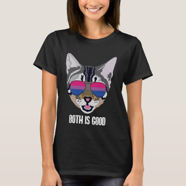 T-shirt Les Deux Est Bon Chat Bisexual Bi Pride (Devant)