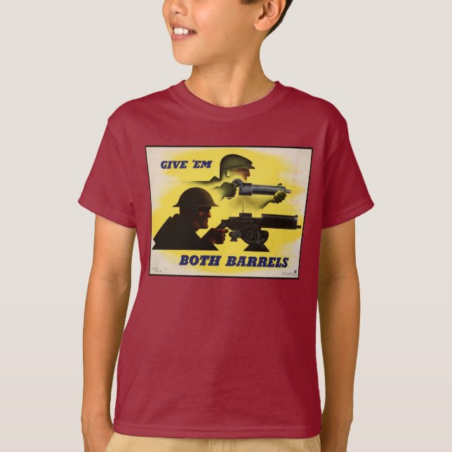 T-shirt Les deux fûts, militaire et industriel, effort de  (Devant)