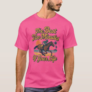 T-shirt Les Deux Minutes De Votre Vie Cheval Racinghors g