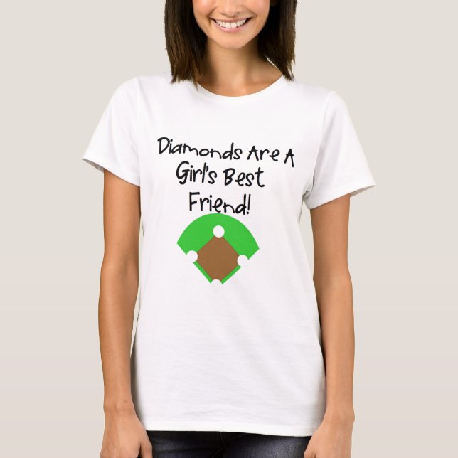T-shirt Les diamants sont le meilleur ami d'une fille ! (Devant)