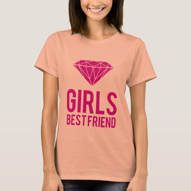 T-shirt Les diamants sont les filles meilleur ami (Devant)