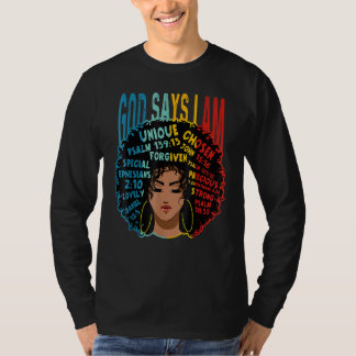 T-shirt Les Dieux disent que je suis Melanin Afro Femme No