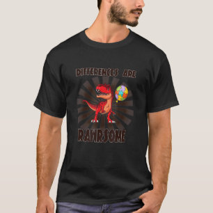 T-shirt Les différences sont Rawrsome Autisme Humour Graph