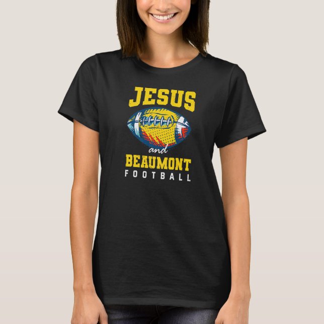T-shirt Les Dimanche Sont Pour Jesus Et Beaumont Football  (Devant)