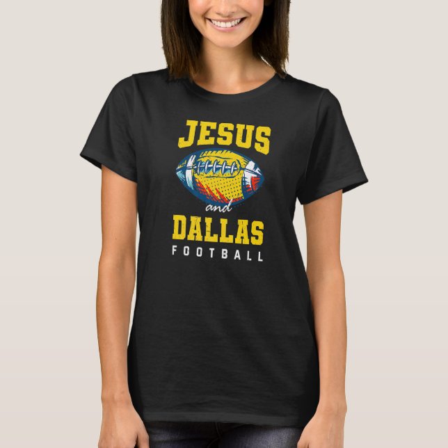 T-shirt Les Dimanche Sont Pour Jesus Et Dallas Football Te (Devant)
