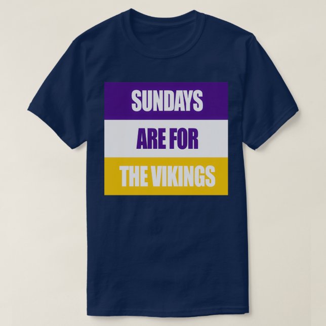 T-shirt Les Dimanche Sont Pour Les Vikings 1 (Design devant)