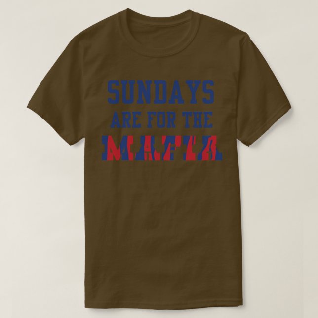T-shirt Les dimanches sont pour la mafia (Design devant)