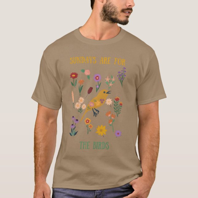 T-shirt Les dimanches Sont Pour Les Oiseaux Enfant Actif (Devant)