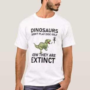T-shirt les dinosaures ne jouaient pas au golf sur disque