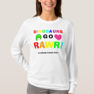 T-shirt Les dinosaures vont rawr !