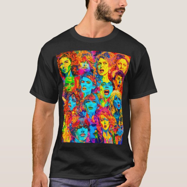 T-shirt Les diverses réactions des femmes (Devant)