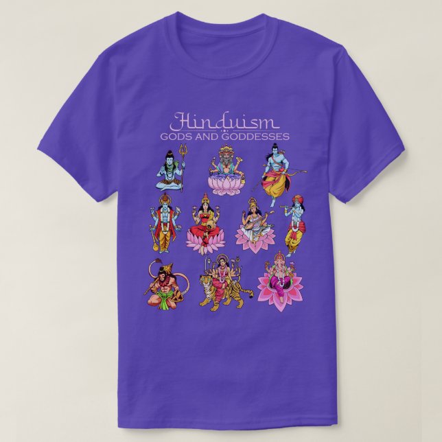T-shirt Les divinités hindoues (Design devant)