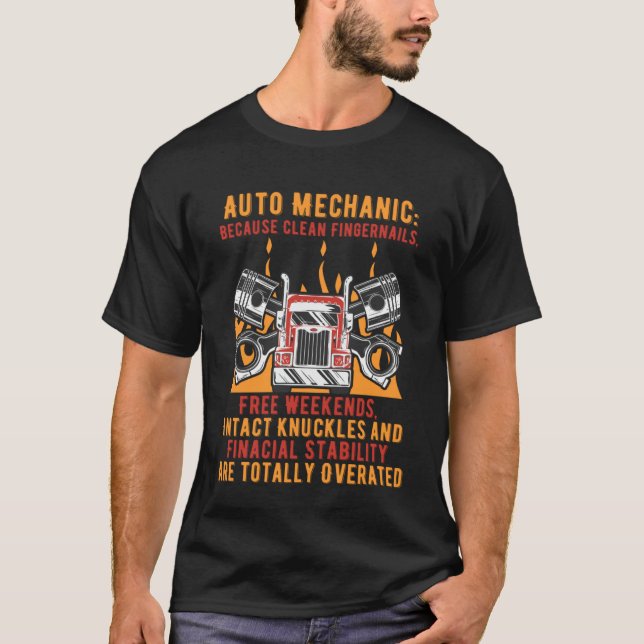 T-shirt Les Doigts Propres Sont Totalement Surévalués Méca (Devant)