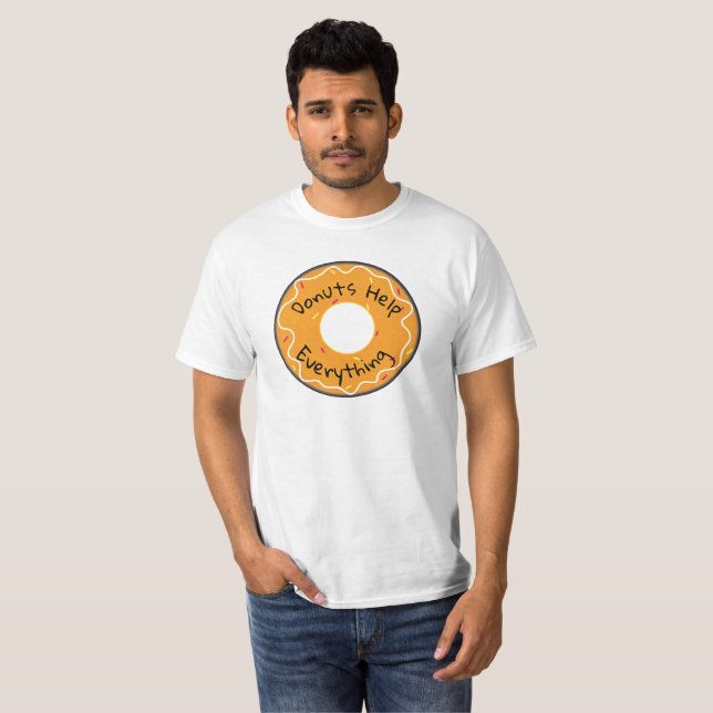 T-shirt Les Donuts D'Adolescents Mens Aident Tout (Devant entier)