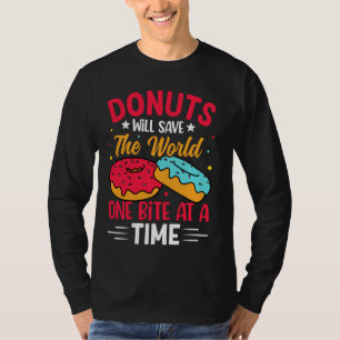 T-shirt Les Donuts Sauveront Le Monde Un Bite À La Fois