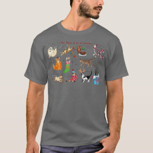 T-shirt Les Douze Chats de Noël Drôle Chat Lo