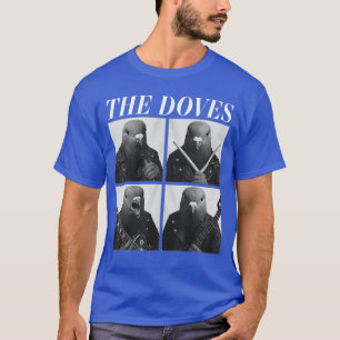 T-shirt Les Doves Rockers Drôles Animaux Rock Musique Emo