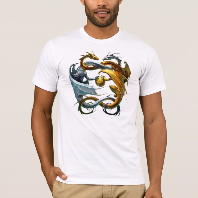 T-shirt Les dragons jouent au ballon - (Devant)
