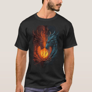 T-shirt Les Dragons Se Font Face