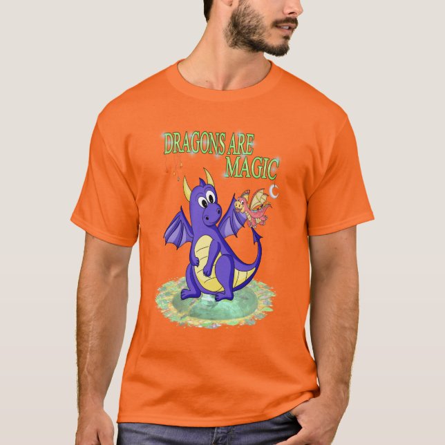 T-shirt Les dragons sont magiques. (Devant)