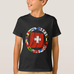 T-shirt Les drapeaux des cantons de la Suisse