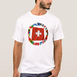 T-shirt Les drapeaux des cantons de la Suisse