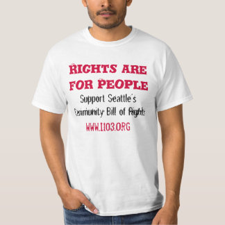 T-shirt Les droites sont pour People, Corporations ne sont