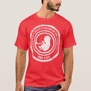 T-shirt Les Droits Des Femmes Commencent Dans La Mère Anti