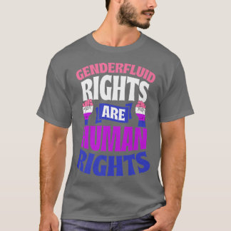 T-shirt Les Droits Des Genderfluides Sont Les Droits De L'