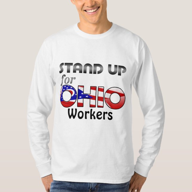 T-shirt Les droits des pro travailleurs de l'Ohio (Devant)
