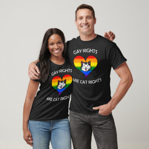 T-shirt Les Droits Gays Sont Des Droits Cat