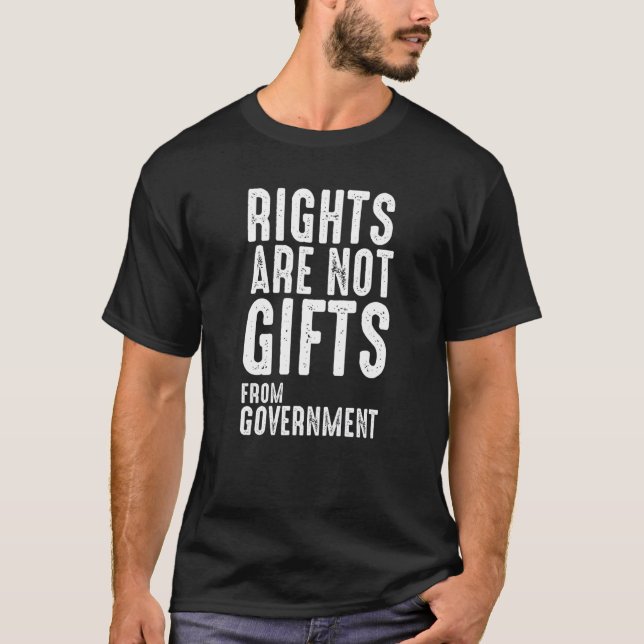 T-shirt Les droits ne proviennent pas du gouvernement 2e a (Devant)