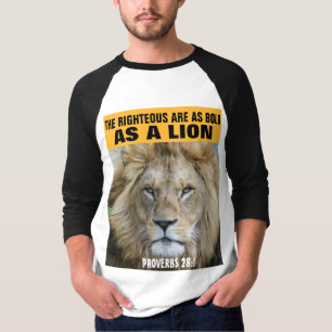 T-SHIRT LES DROITS SONT AUSSI GRAS QU'UN LION, CHRÉTIEN