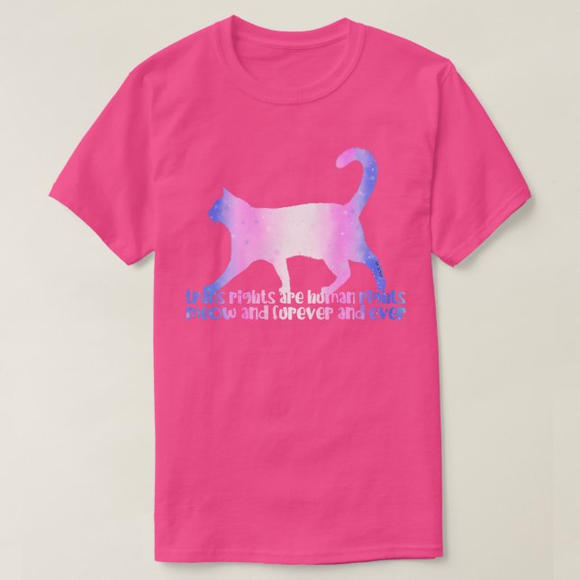 T-shirt Les Droits Trans Meow Et Fuver (Design devant)