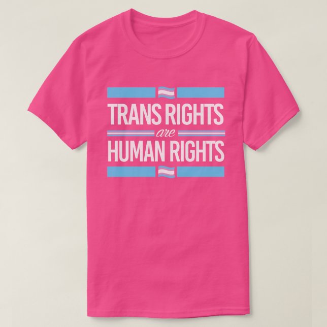T-shirt Les droits trans sont des droits humains (Design devant)